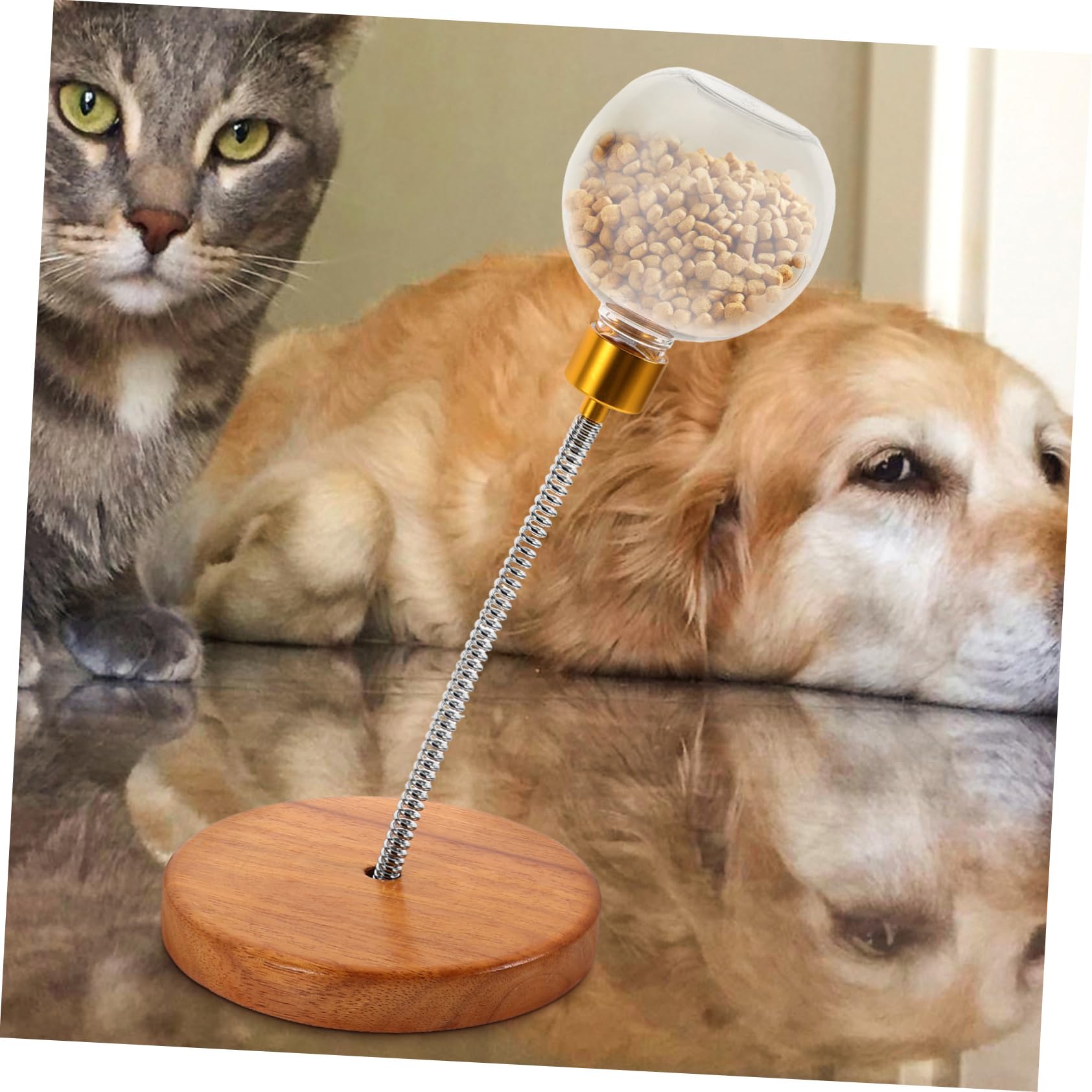 Kisangel Snackball Interaktives Hundespielzeug aus Kunststoff und Edelstahl für Hunde zum Langsamen Füttern und Hundetraining für Große und Mittelgroße Hunde