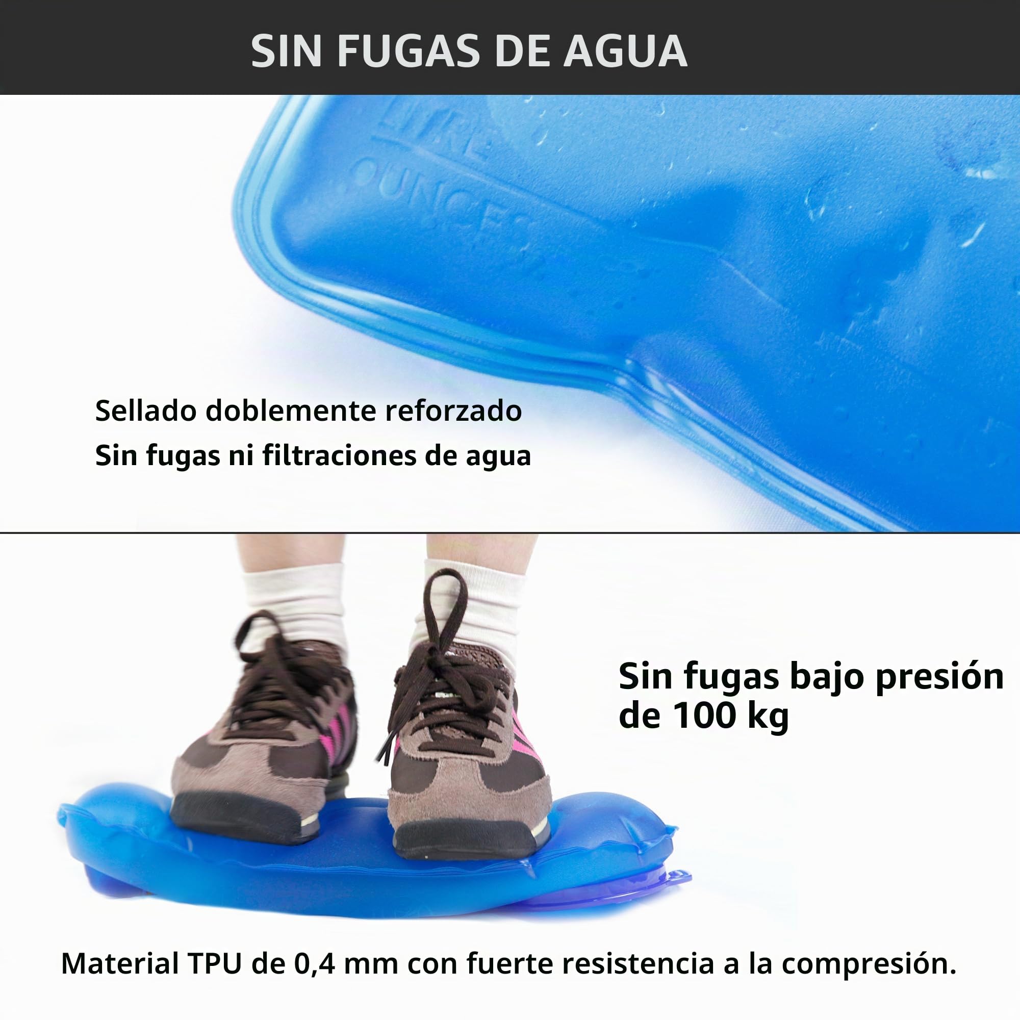 Unigear Bolsa De Agua para Mochila Hidratación Depósito De Dgua Portátil TPU Libre de BPA Tubo Desmontable Apertura Grande Bolsa Hidratación para Ciclismo Senderismo Excursionismo Camping