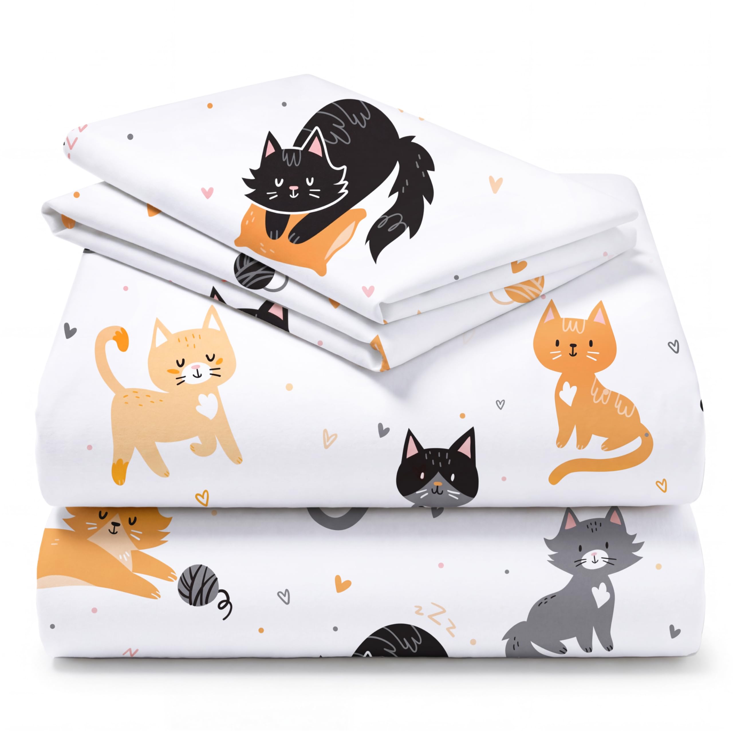 Joiedomi Kids Full Sheet Set Cat