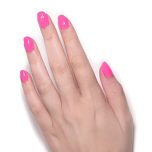 Miniatura 63 de LONDONTOWN Esmalte de uñas de gel UV/LED, de larga duración, resistente al astillado, color de alto brillo, esmalte rosa brillante, 0.4 fl oz/.40