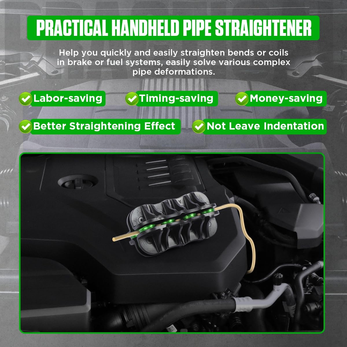 Tubing Straightener 1/4in Brake Line Straightening Tool