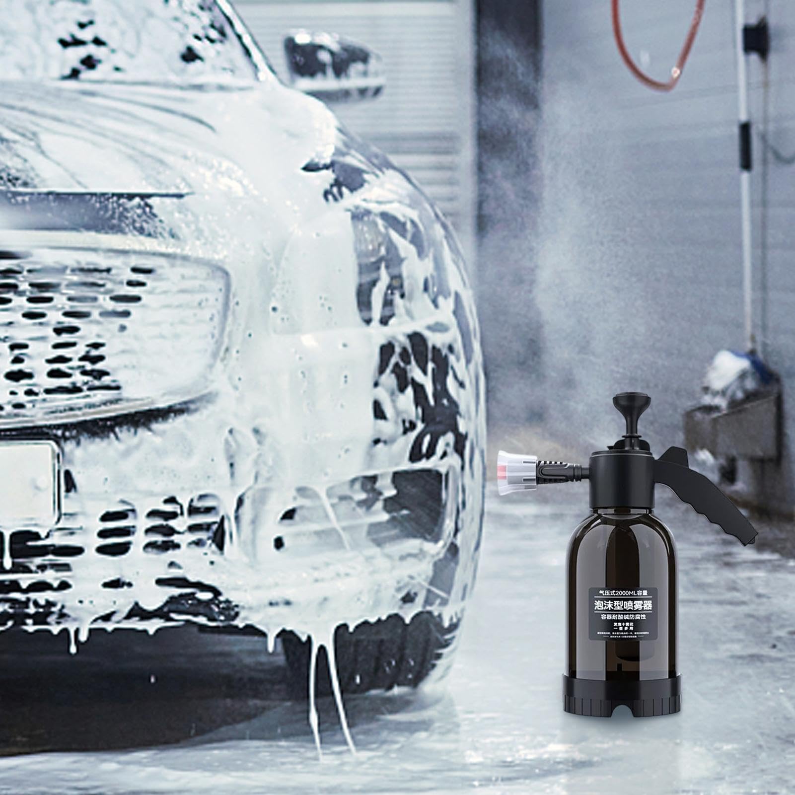Pompe manuelle avec pulvérisateur à pression, pulvérisateur à pression avec pompe, lave-linge à pression avec à mousse, bouteille à pression avec pulvérisateur de 2 litres, pulvérisateur avec