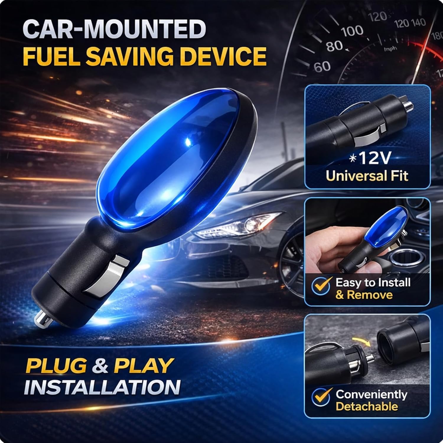 Car Part Fuel Saver, 2026 Upgraded Gas Saver Device, Advanced Fuel Saving Device and Gas Economizer for Optimal Fuel Efficiency, Universal Fuel Gas Saver for All Cars (2PCS) — view 5
