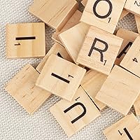 Vista 3 de 2000 azulejos de letras de madera, azulejos de madera de la A a la Z en mayúscula para proyectos creativos de manualidades, hacer posavasos