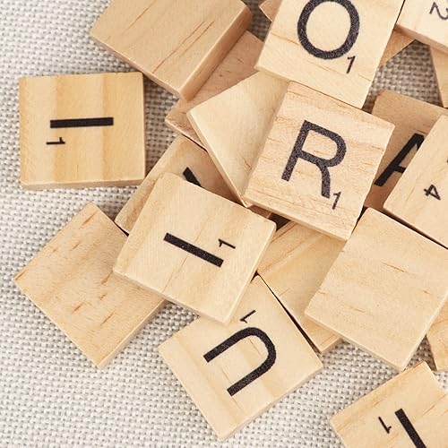 Miniatura 3 de 2000 azulejos de letras de madera, azulejos de madera de la A a la Z en mayúscula para proyectos creativos de manualidades, hacer posavasos del