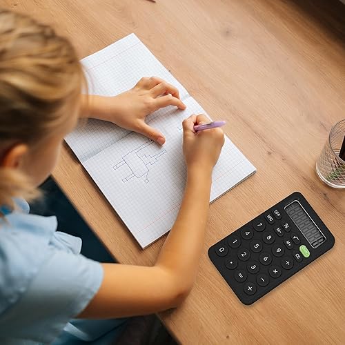 Miniatura 5 de Bonita calculadora, calculadora básica de cuatro funciones para profesores, estudiantes, oficina, pequeñas calculadoras de mano, 8 dígitos con