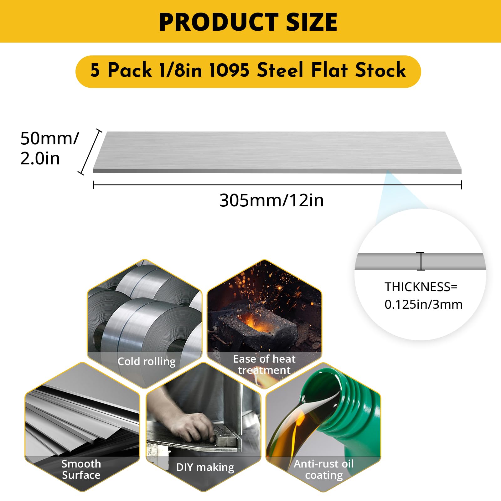 1095 High Carbon Steel Flat Bar - Knife Making -2 1095 High Carbon Steel Flat Bar - Knife Making -2