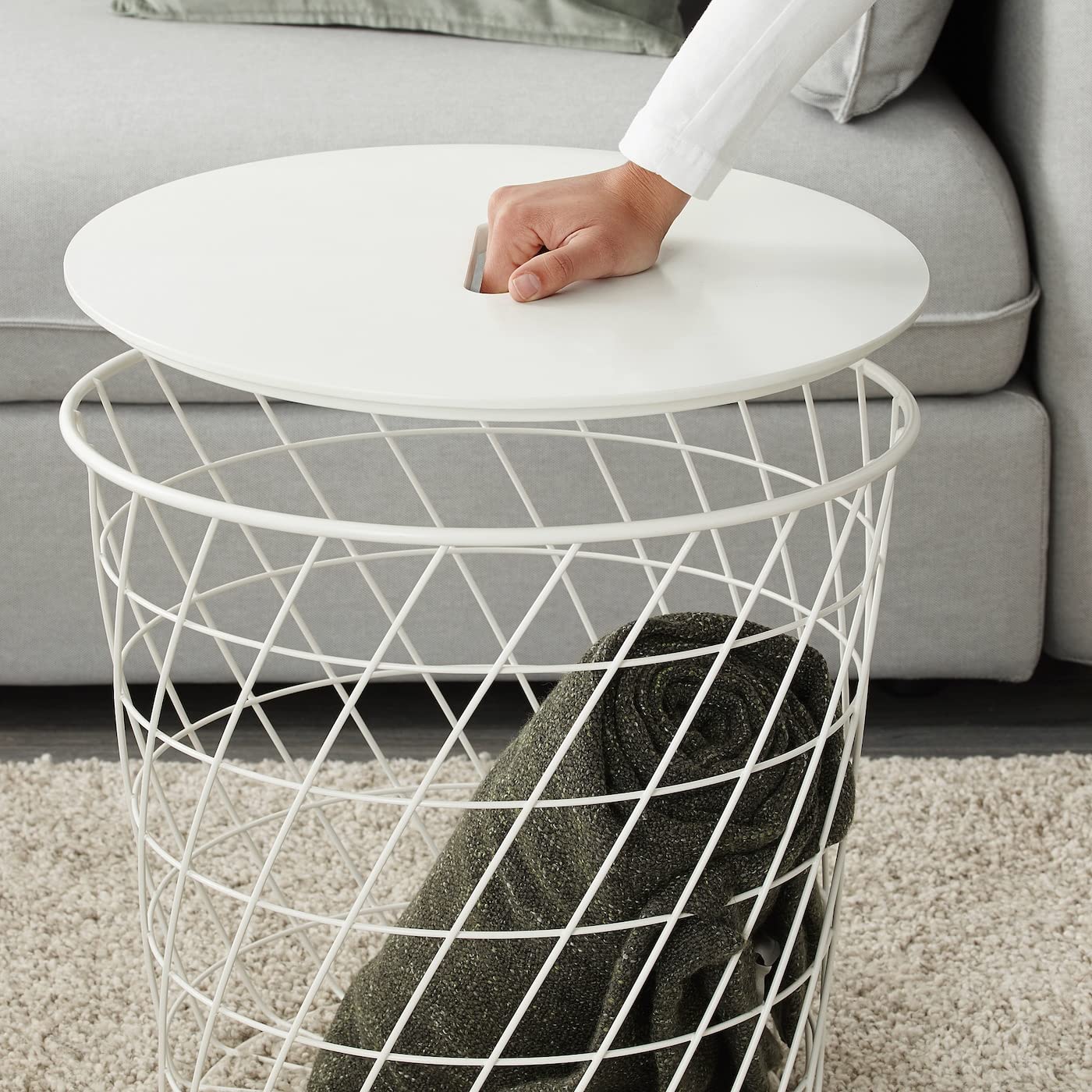 IKEA Kvistbro 303.494.52 Table de rangement Blanc Taille 44 cm