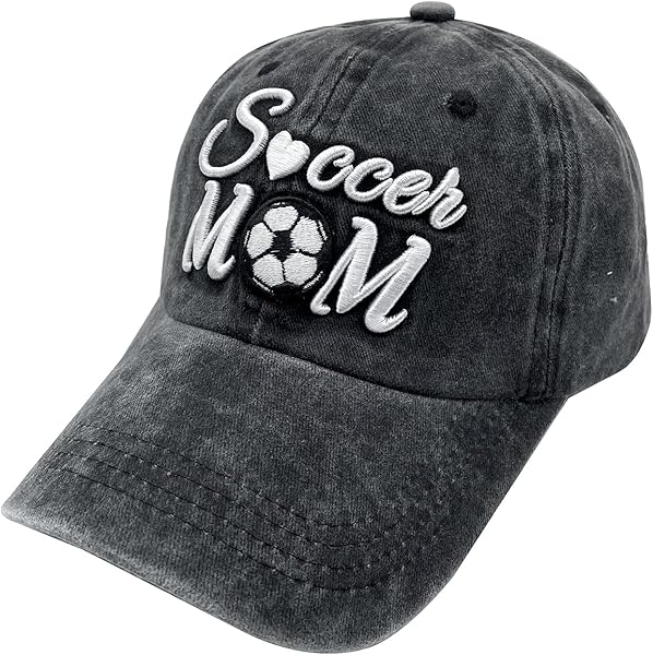 Waldeal Women's Adjustable Embroidered Soccer Mom Hat Washed Baseball Dad Cap