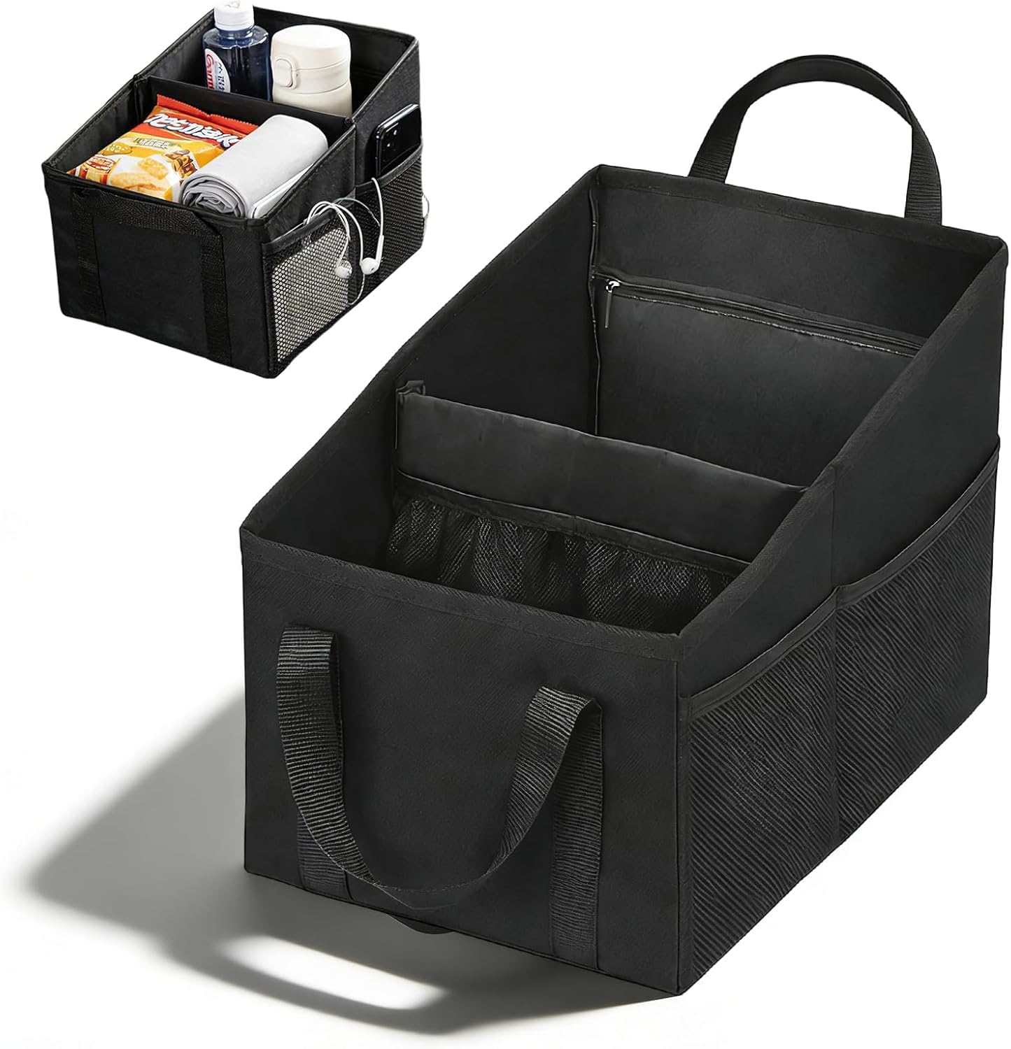 YDSTNiu 1 Pack Car Back Seat Organizer for Coche para Dacia Duster 3 III 2024 2025, Premium Car Storage Box with Detachable Compartments and Multi Layer