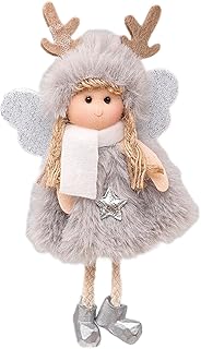 boneca anjo Natal,Decoração bonito da árvore Natal da menina do anjo - Pingentes boneca anjo alce natal, decoração boneca anjo pelúcia natal para Sritob