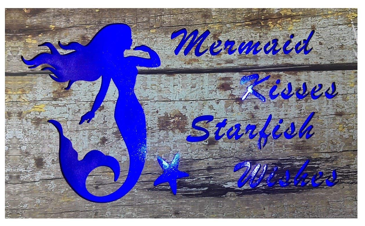 Mermaid Kisses Starfish Wishes Lighted Cut Out Wall Decor Sign