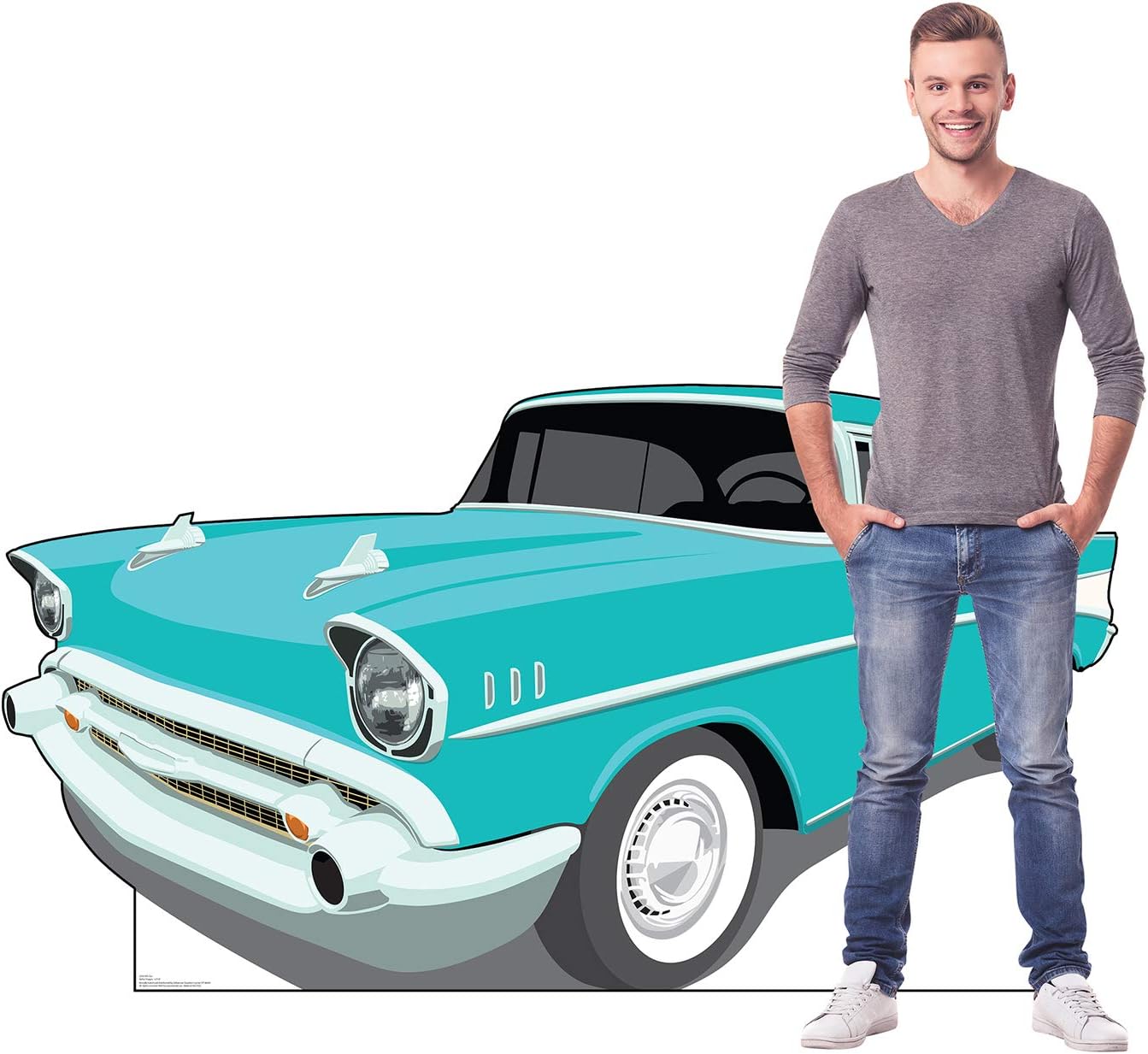 Cardboard People 50's Car Life Size Cardboard Cutout Standup