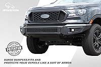 Vista 3 de IRONBISON Barde Parachoques delantero para Ford Ranger 2019-2023, protector de parachoques delantero plegable resistente con luces antiniebla