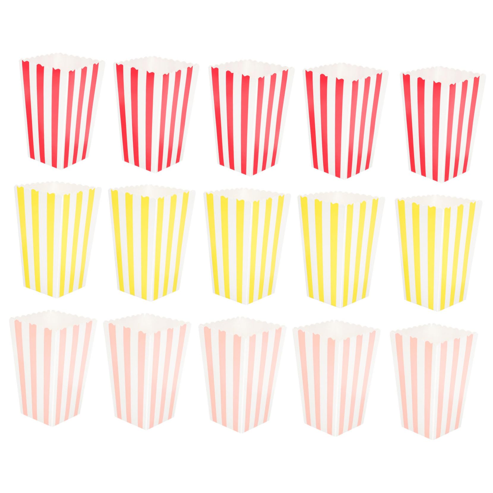 Alipis 60Pcs Popcorn Paper Boxes for Parties Cute Striped Snack Containers for DIY Treats and Movie Premium Quality Party Essentials