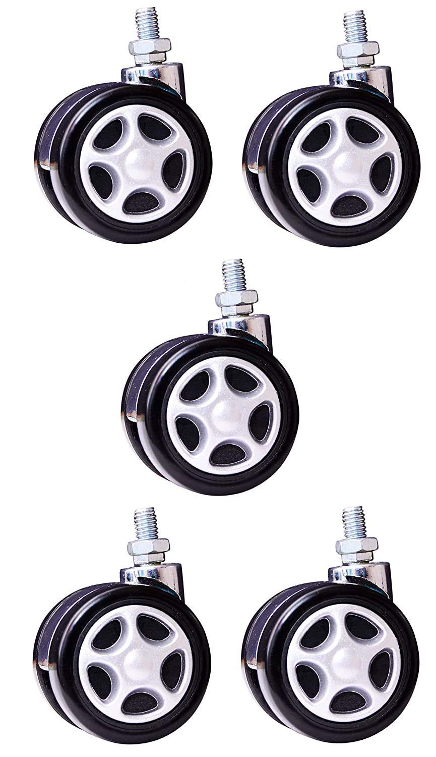 See full amazon price history chart for RW REST WELL Heavy Duty Alloy Thread Twin Caster (Wheels) Suitable for All Office Chairs/REVOLVING Chair (Chrome and Black) - Set of 5 RW REST WELL Heavy Duty Alloy Thread Twin Caster (Wheels) Suitable for All Office Chairs/REVOLVING Chair (Chrome and Black) - Set of 5 (B08JGYTRPD) Amazon Price History, Amazon Price Tracker