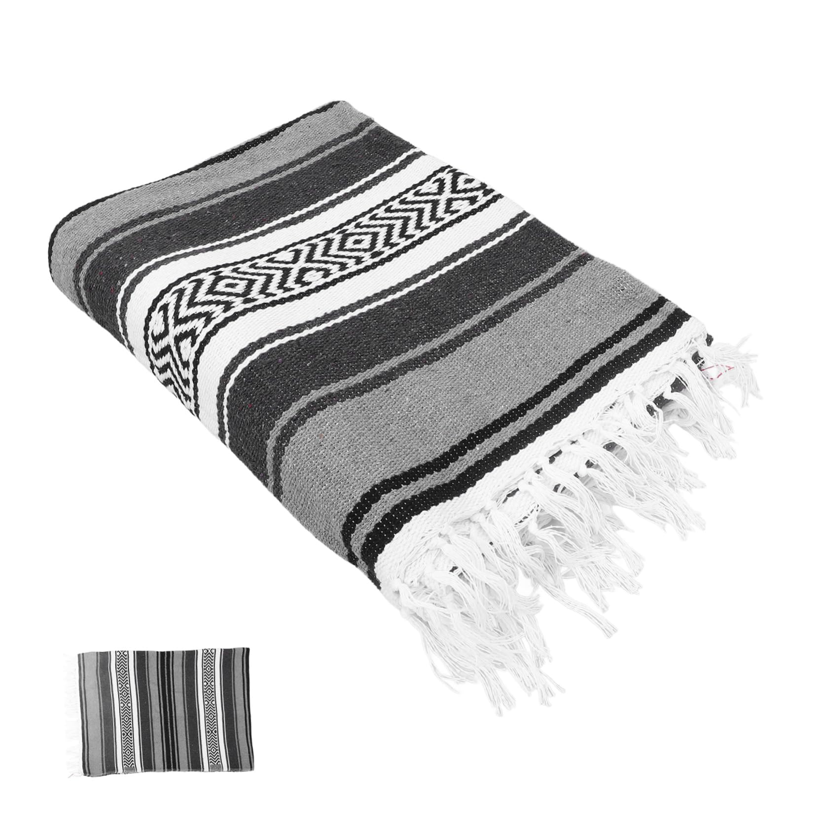 Cape tapis de yoga mexicain tissé Luxshiny plaid multifonction de chambre et salon
