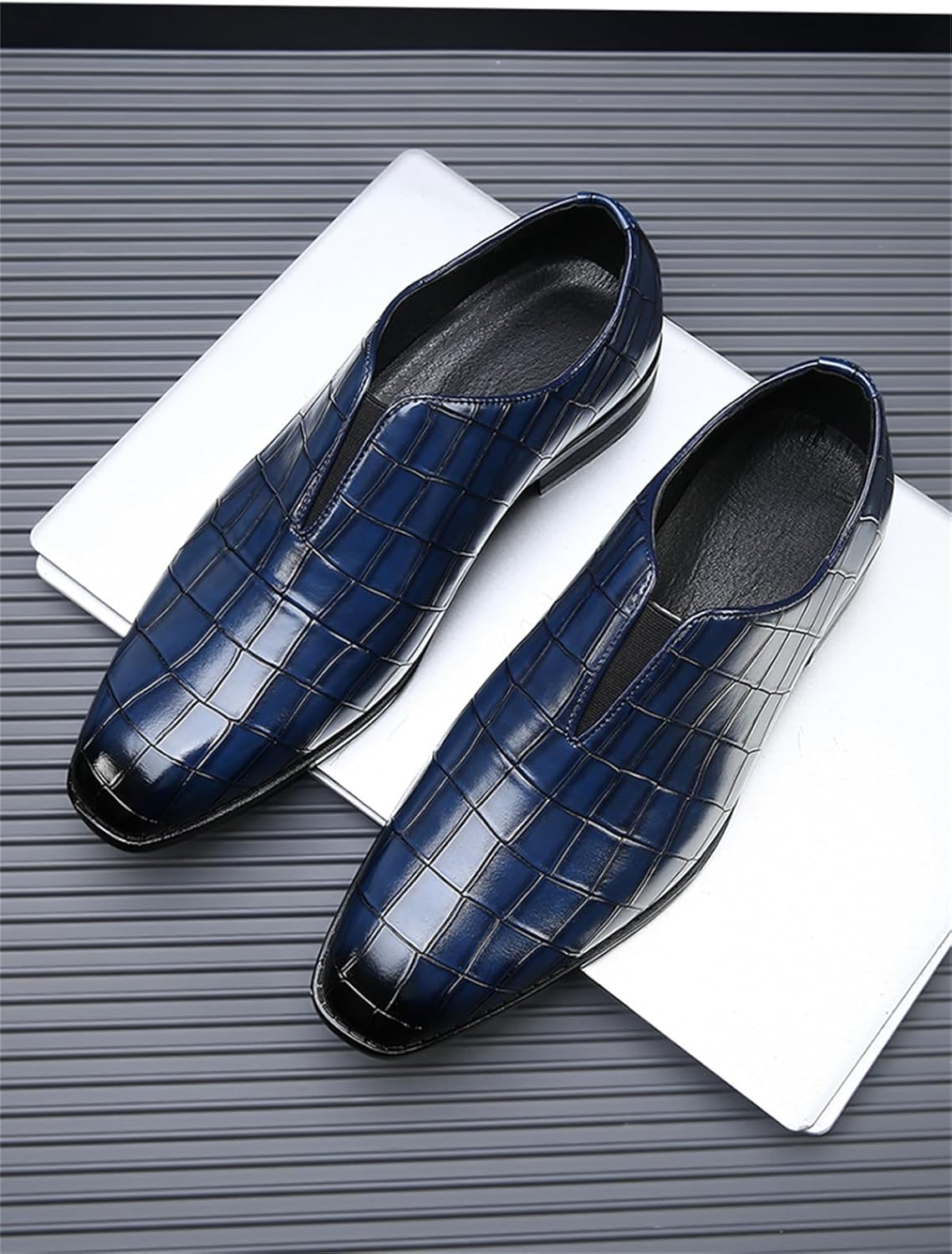Men's Retro Dress Slip-on Loafers Business Casual Formal Leather Shoes for Men - Image 8
