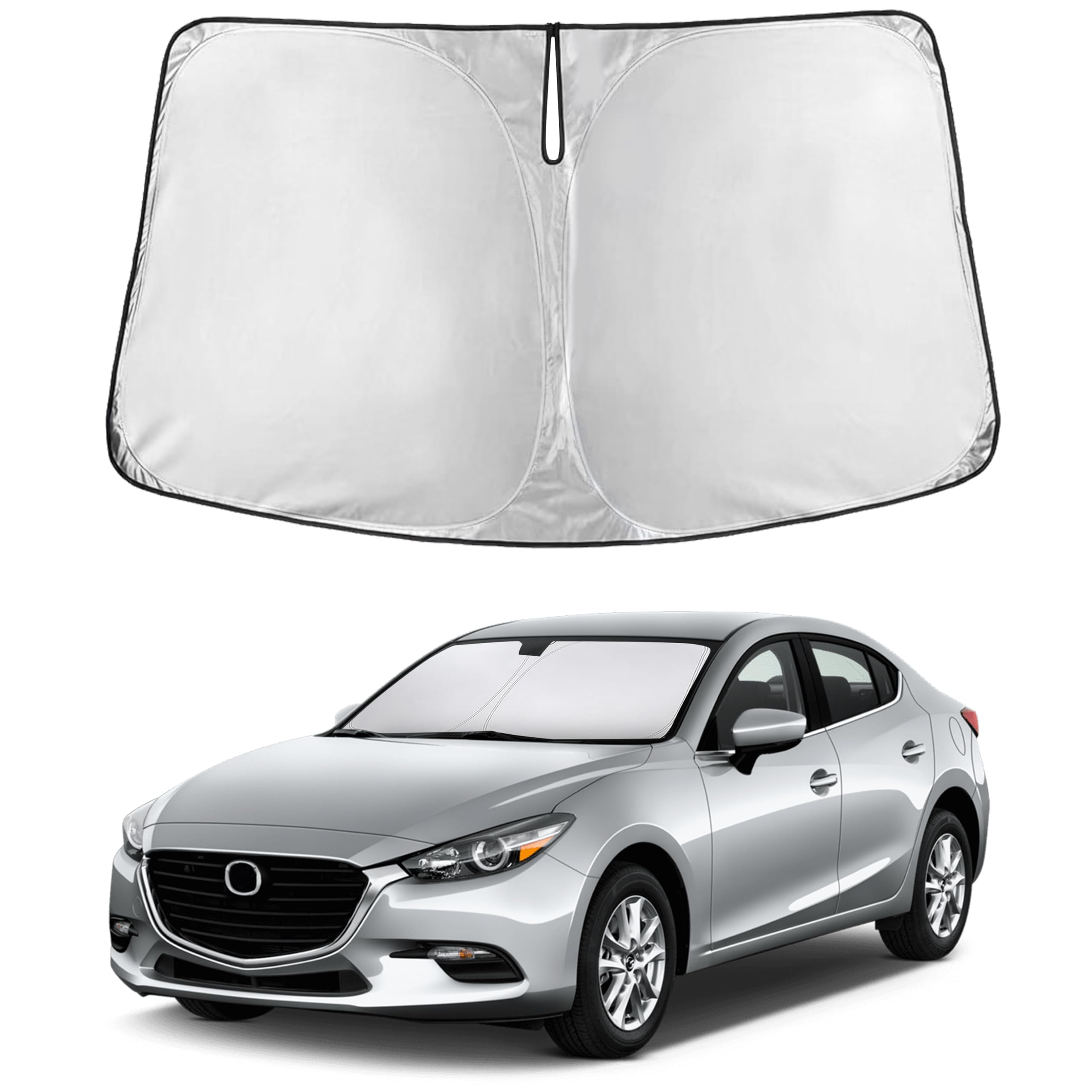 EcoNour Windshield Sun Shade Compatible for Mazda 3 2014–20216 2017 2018