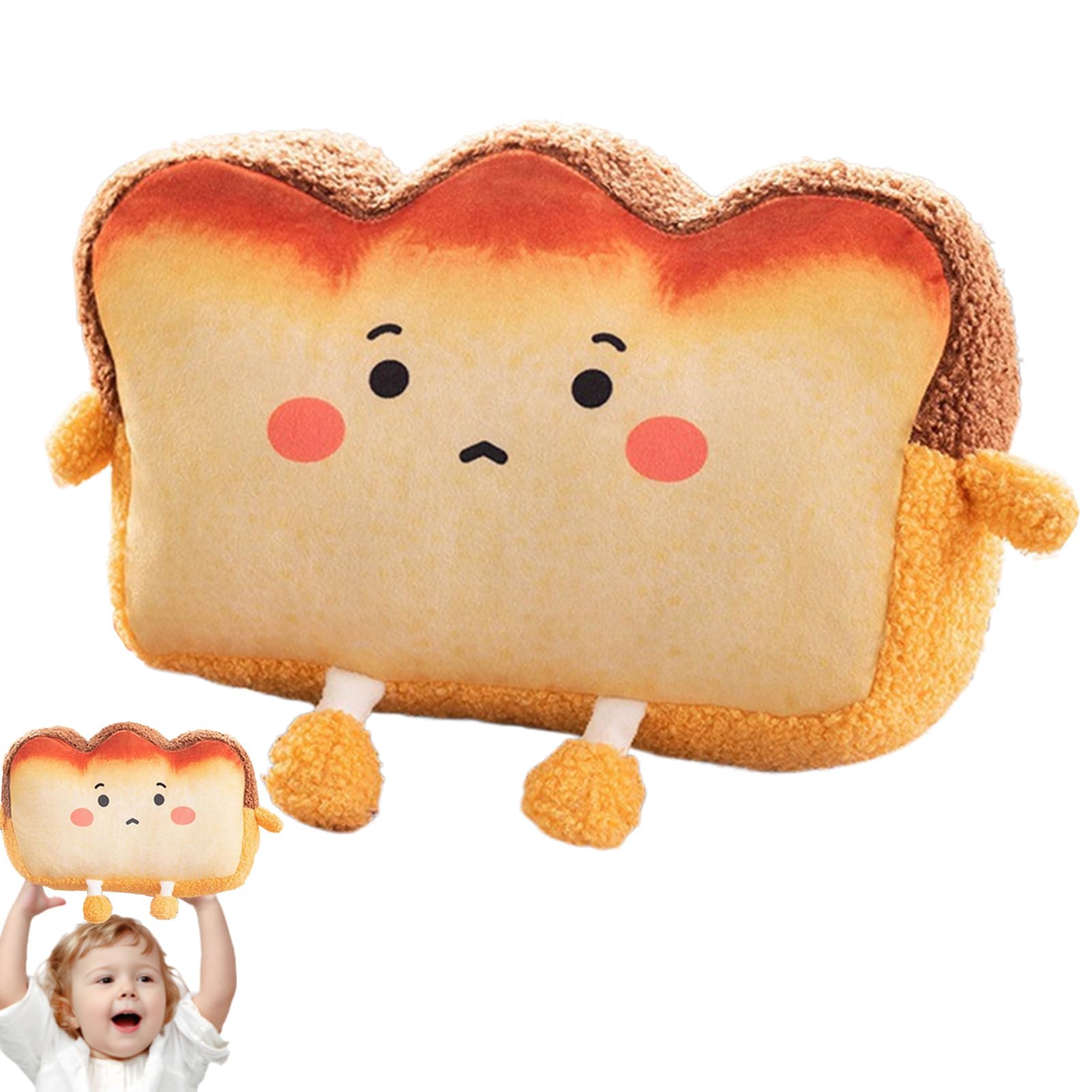 Coussin de toast rempli de pain soulage le dos peluche poche