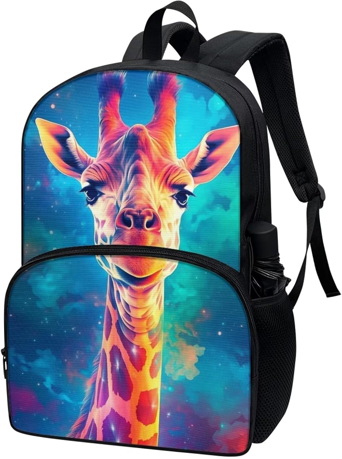 Cute Giraffe Print Cute Animal Print Large Backpack for Kids Boys Girls School Student Personalized Laptop Pad Tablet Travel School Bag with Multiple Pockets
