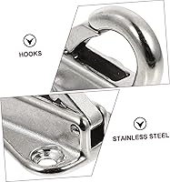 Vista 8 de Didiseaon Ganchos para yates de acero inoxidable, 4 unidades, ganchos para tablero de barco para rieles de pontón cuadrados