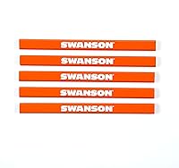 Vista 1 de Swanson Tool Co CP700 - Paquete de 5 lápices de carpintero Swanson naranja brillante con grafito negro