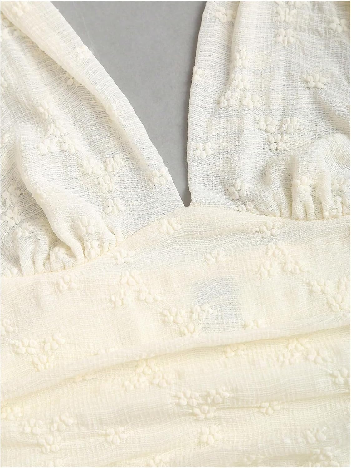 Women's Y2k Ruched Halter Floral Mesh Mini Dress Tie Backless Sleeveless Layered Ruffle Sundress - Image 4