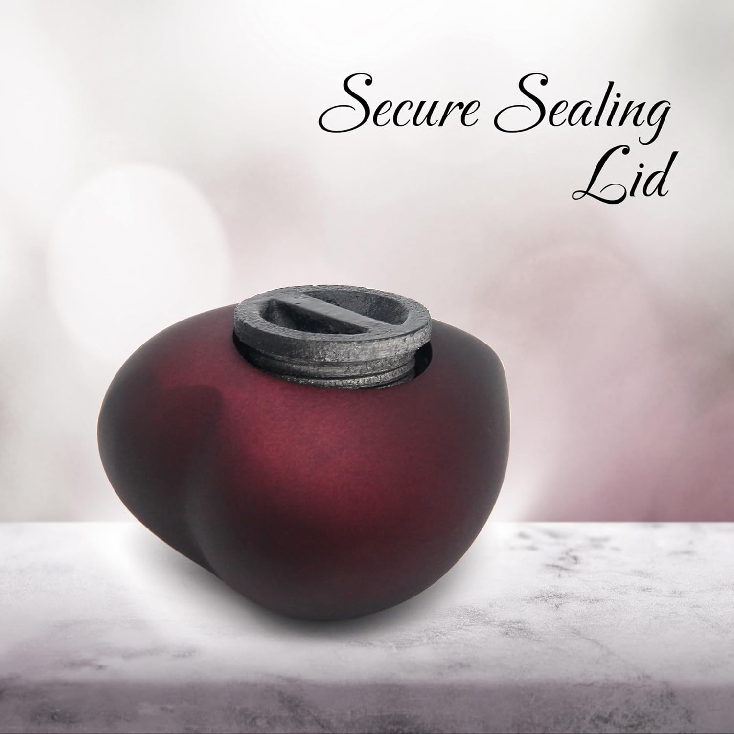 ​Heart Urn for Human Ashes – Small Heart-Shaped Keepsake with Stand – Mini Cremation Urn for Women, Men, Infants, and Pets – Satin Wine Memorial Urn​