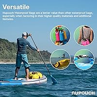 Vista 6 de Nupouch - Bolsa impermeable de 0.53/1.32/2.64/5.28 L, ligera, con parte superior enrollable, mochila seca para viajes, natación, navegación, kayak