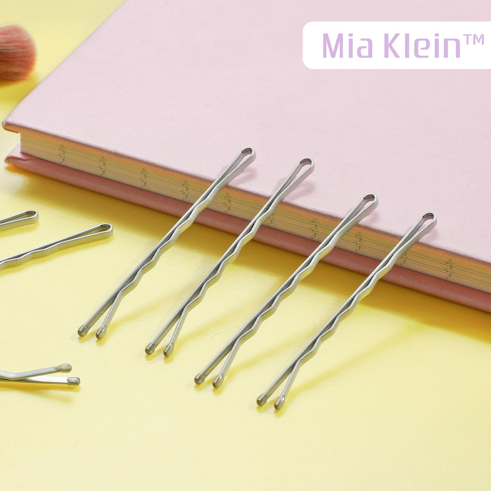 Mia Klein Horquillas para el pelo de 2 pulgadas, 60 piezas de pinzas para el cabello para niños, niñas y mujeres, seguras y fáciles para todo tipo de cabello, con diseño de puntas de bola, accesorios