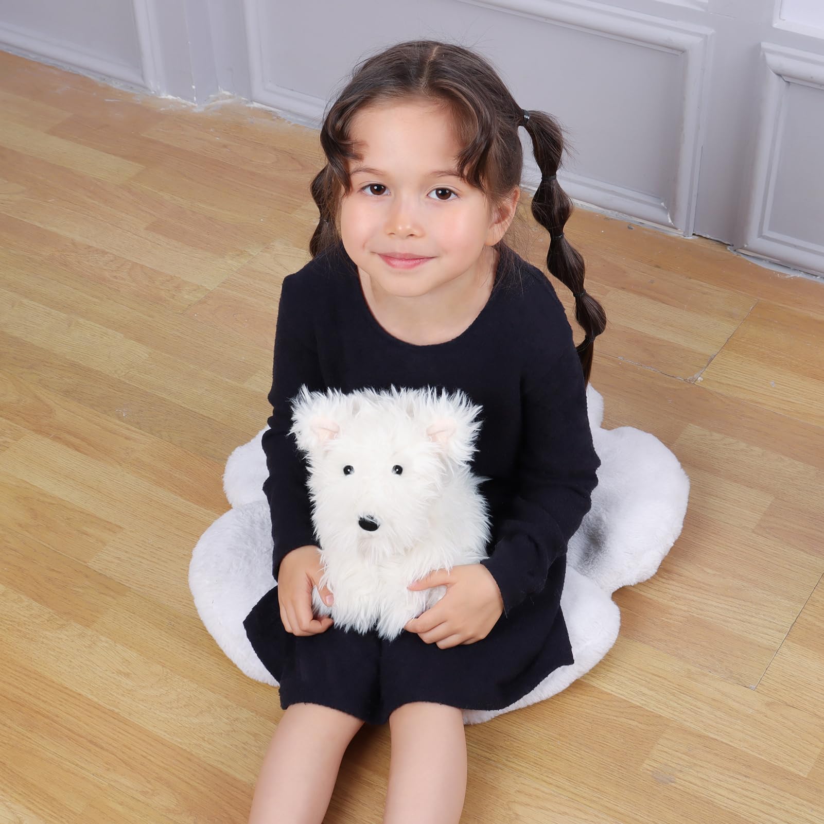 Llavero De Peluche West Highland White Terrier De 13 Cm – Suave Y Adorable, Ideal Pa’ Regalar A Niños +3 Años O Como Colgante De Mochila