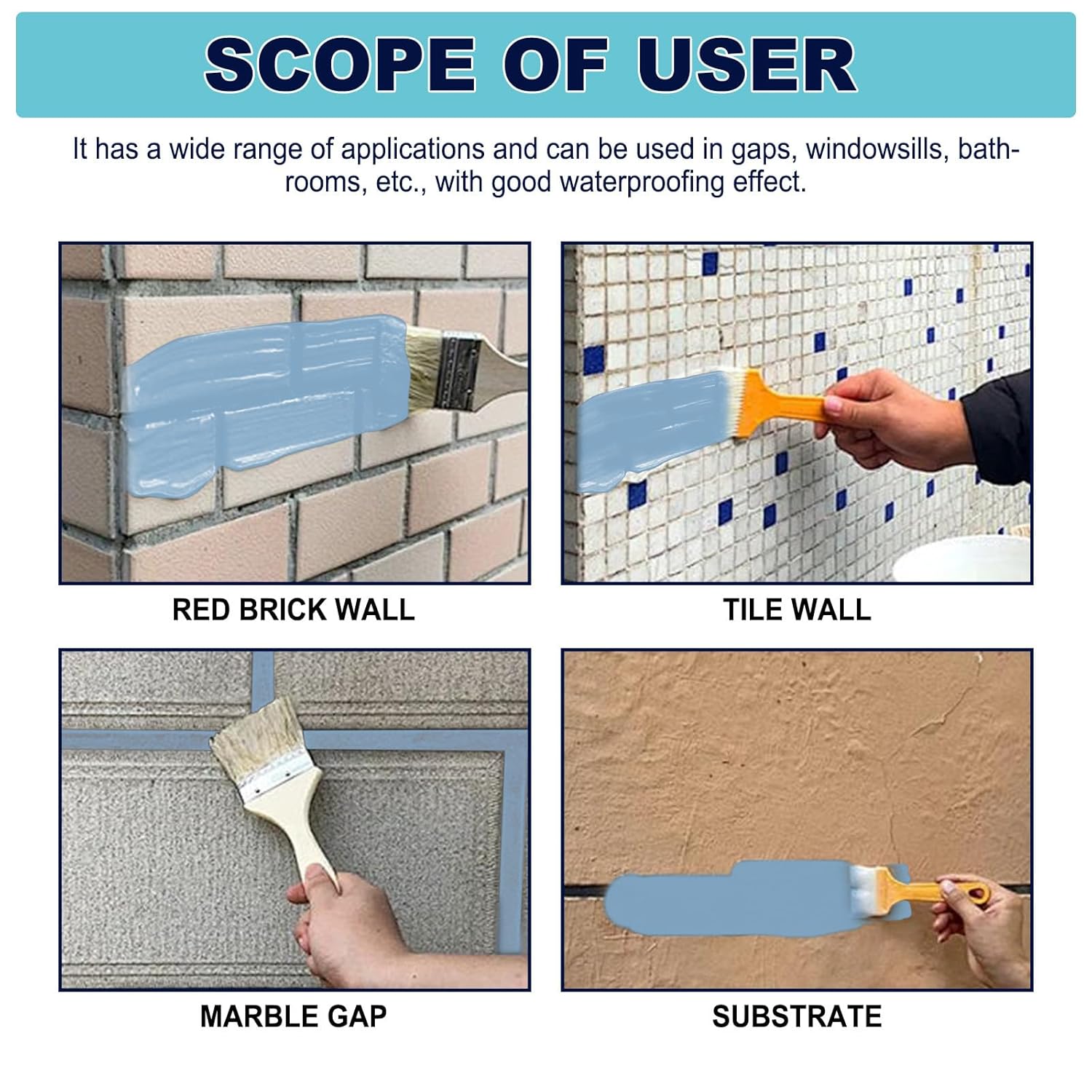 XIRUJNFD Polyurethane Waterproof Coating, 150g/300g Firelye Sellador, Firelye Polyurethane Waterproof Coating Sellador, Polyurethane Sealant Sealing Glue Leak Repair (300g,Grey,2)