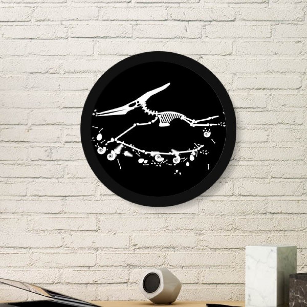Reproductions os de dinosaure miniature cadre rond noir stickers muraux
