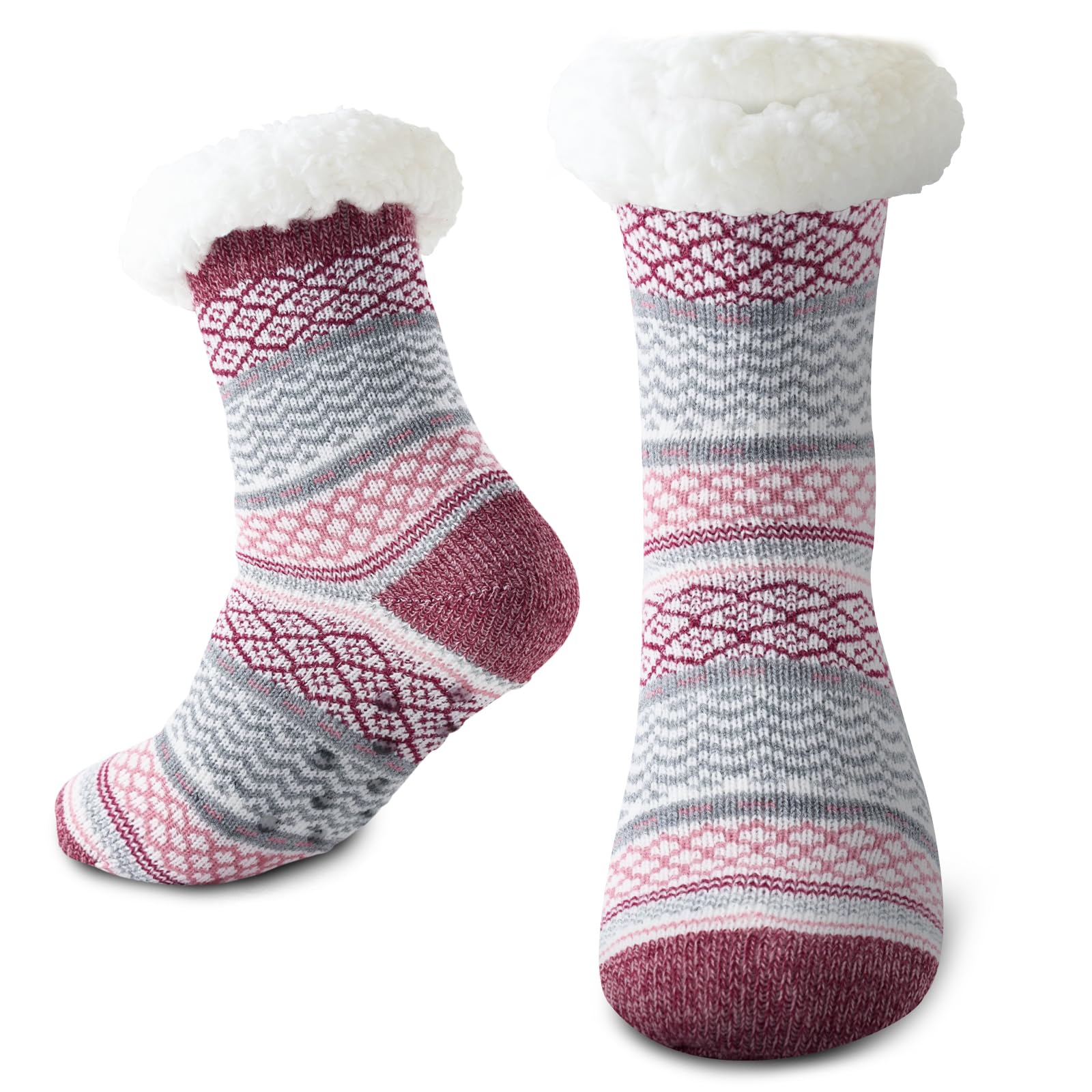Cirorld Kuschelsocken für Damen, Warme Stoppersocken Rutschfest Wintersocken Dicke Hüttensocken, Flauschig Weihnachtssocken, Winter Thermosocken Haussocken, Geburtstag Weihnachts Geschenk für Frauen