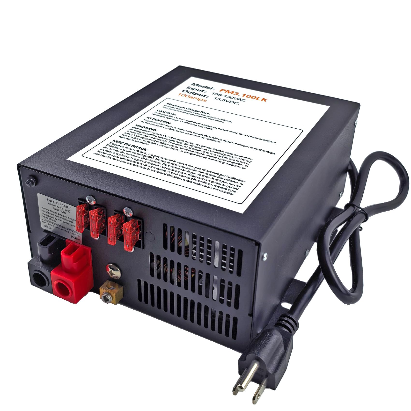 Photo 1 of PM3-100LK 100 Amp RV Power Converter, 110V AC to 12V DC. Replace PM4/PM3 Power Converter, Smart 3-Level Charger, Fit for RV, Ship and Off-Grid System Lithium and Lead-Acid Batteries, 5-Year Warranty