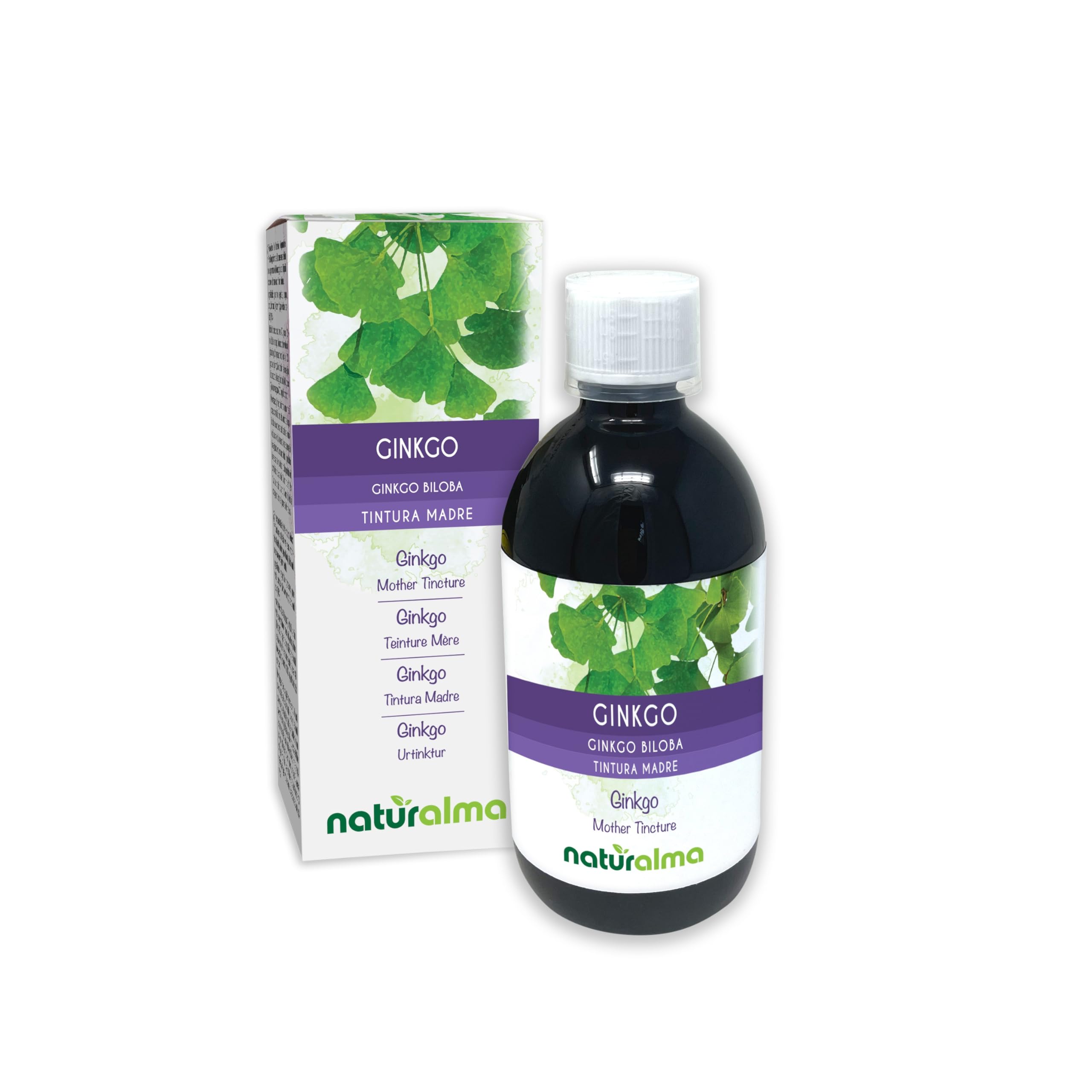 Ginkgo (Ginkgo biloba) feuilles Teinture Mère sans alcool Naturalma - Extrait li