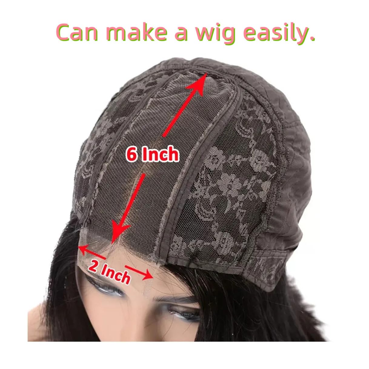 Brazilian Body Wave 2x6 Lace Closure 100% Unprocessed Human Virgin Hair Pre Plucked Wet and Wavy Pre-Plucked Hairline Frontal Closure Natural Black With Baby Hair (2x6 body wave closure, 20inch)