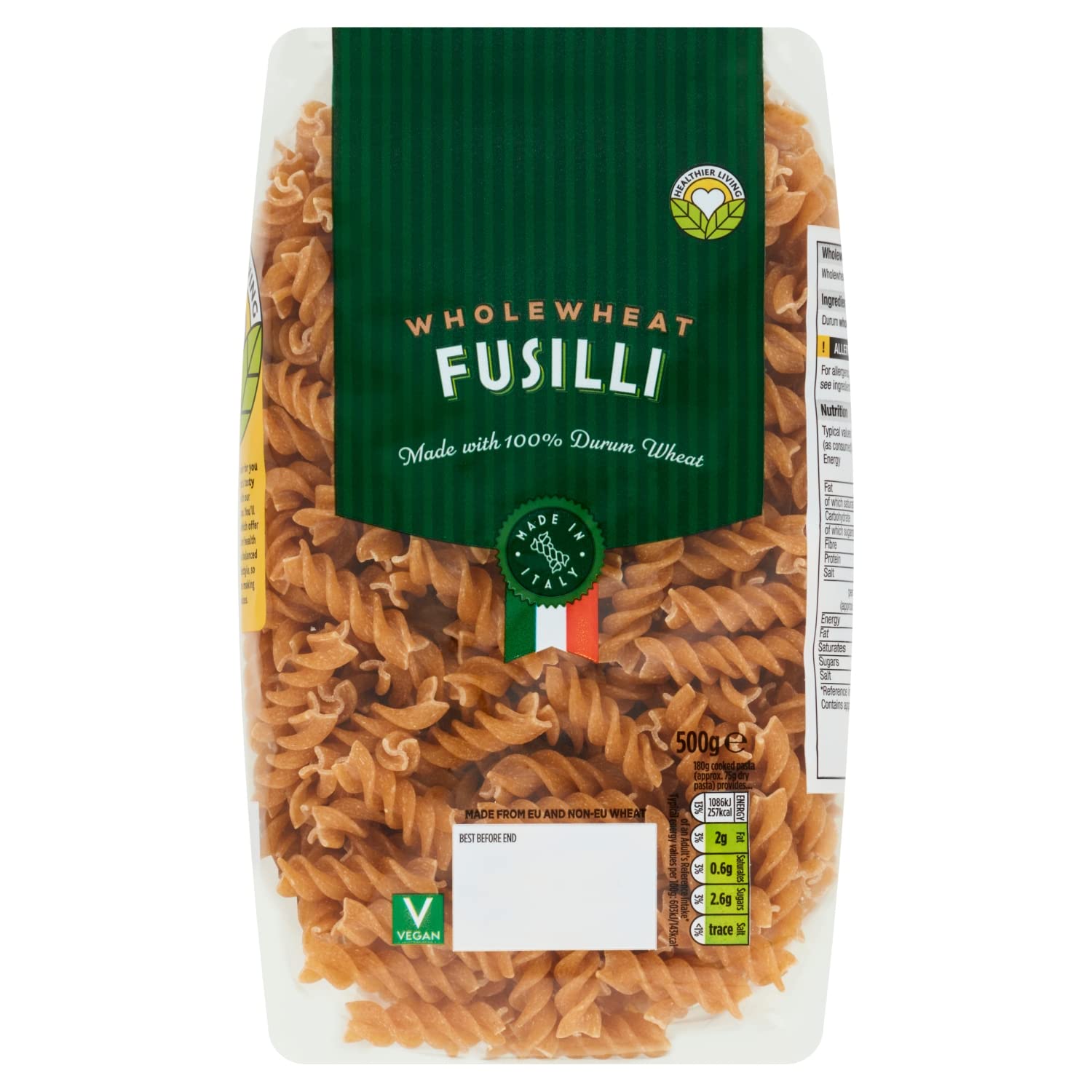 Morrisons Wholewheat Fusilli, 500g