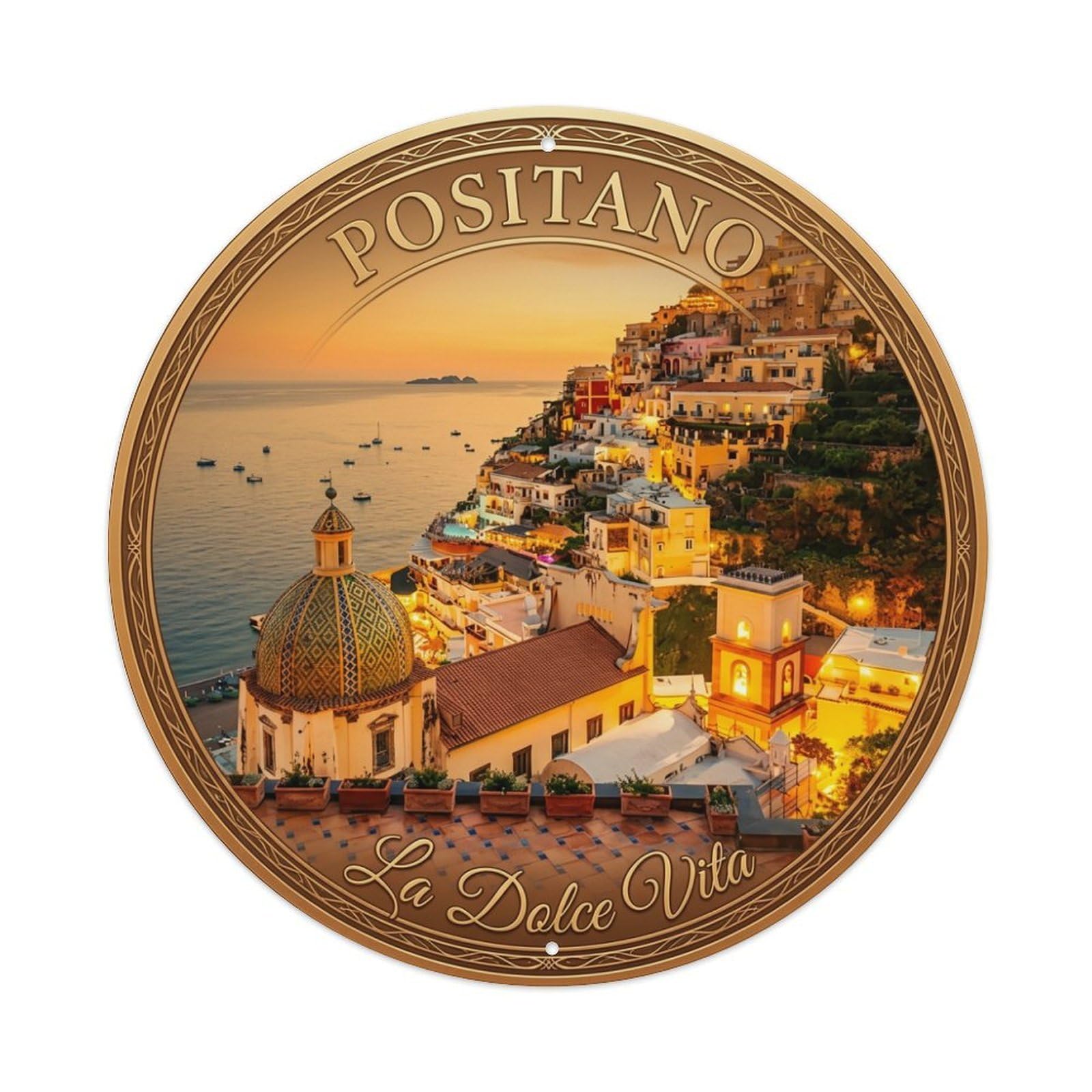 Vintage Travel Positano Italy Heritage 1 Metal Tin Sign Plaque