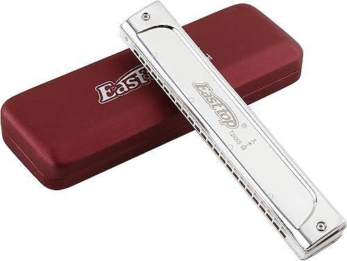 East top Tremolo Harmonica Key of C 24 agujeros órgano de boca de trémolo profesional T2406S Harmonica para adultos profesionales y estudiantes