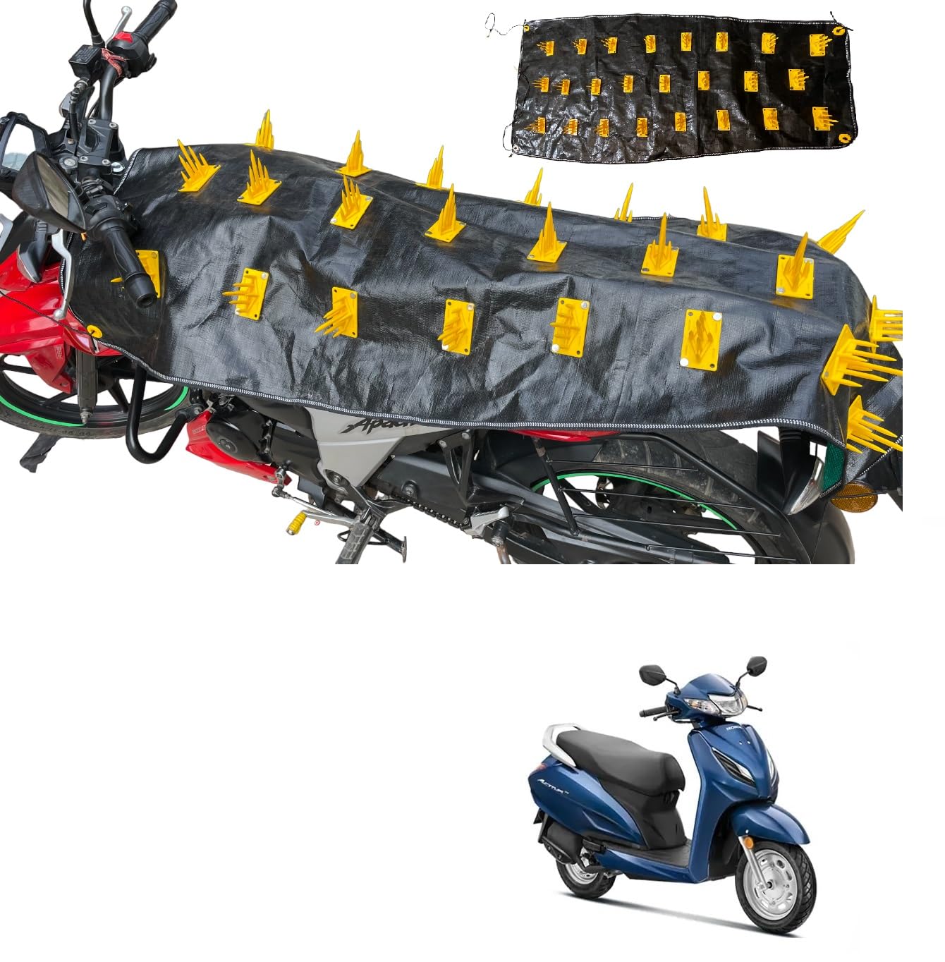 Auto Addict Bike and Scooty Car Protection Cover from Monkey and Dog for Honda Activa 6G-image-37
