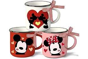 Charming Valentine's Day Cartoon Mouse Mini Coffee Mug Set