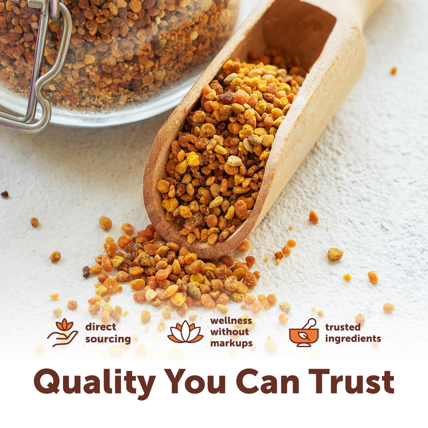 Micro Ingredients Bee Pollen Granules, 2 lb Bulk Supply, Raw Superfood — Amazon image 6