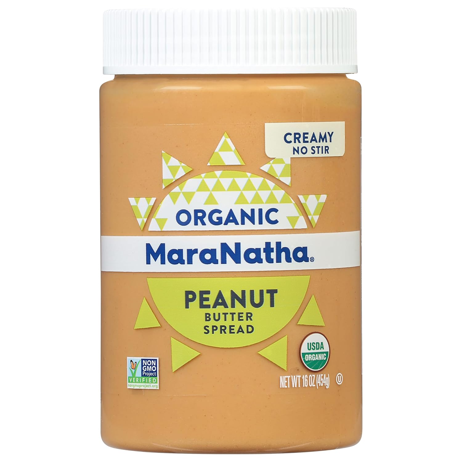 Mantequilla de maní orgánica cremosa M.aranatha 16 oz (Paquete de 6)