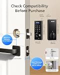 Philips Wi-Fi Smart Door Lock, Keyless Entry Door Lock with App Control,Fingerprint ID,Auto Unlock,Keypad Deadbolt with Wi-Fi Bridge Adaptor,Smart Locks for Front Door - Matte Black