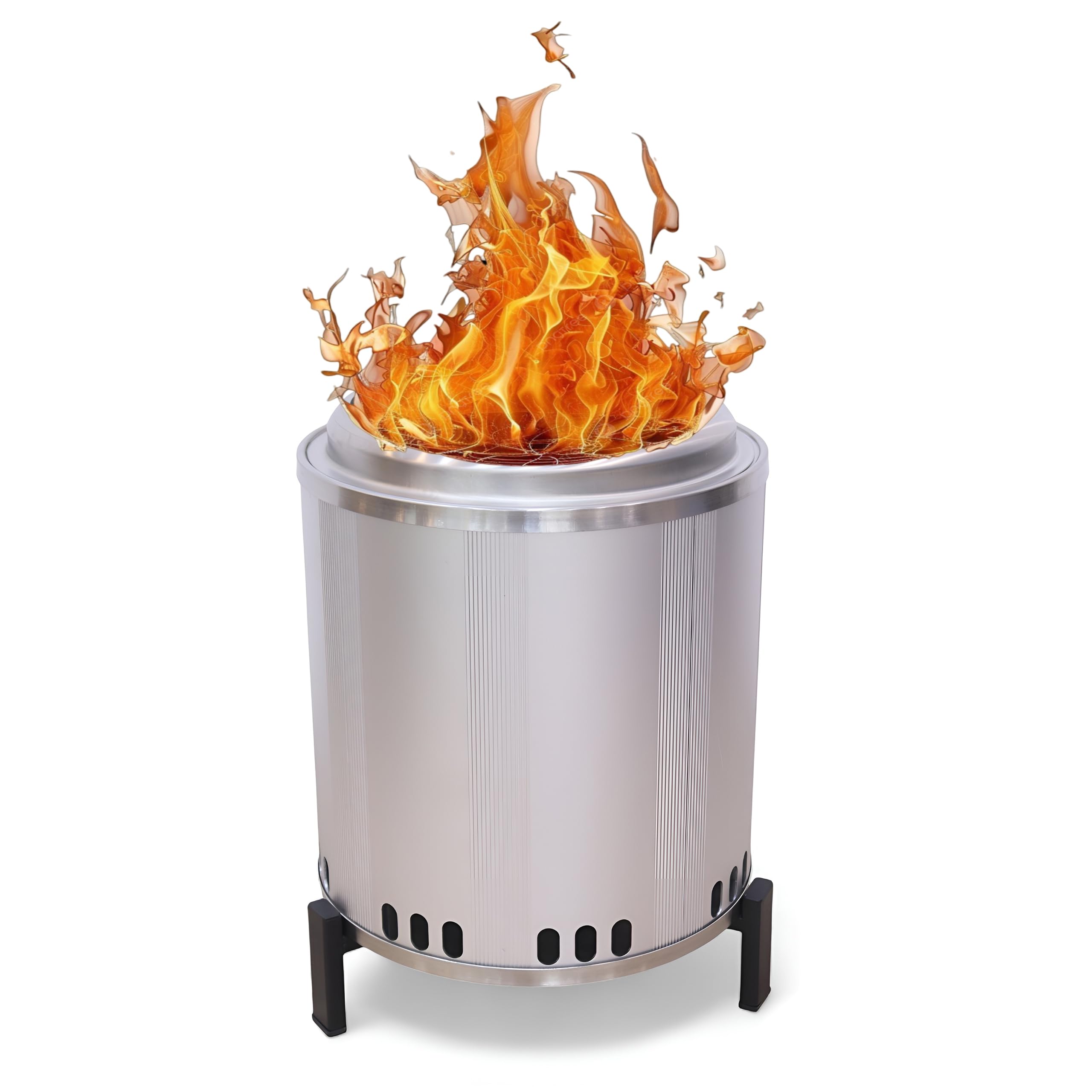 Small Size Stainless Steel Smokeless Wood Burning Fire Pit 9 inch