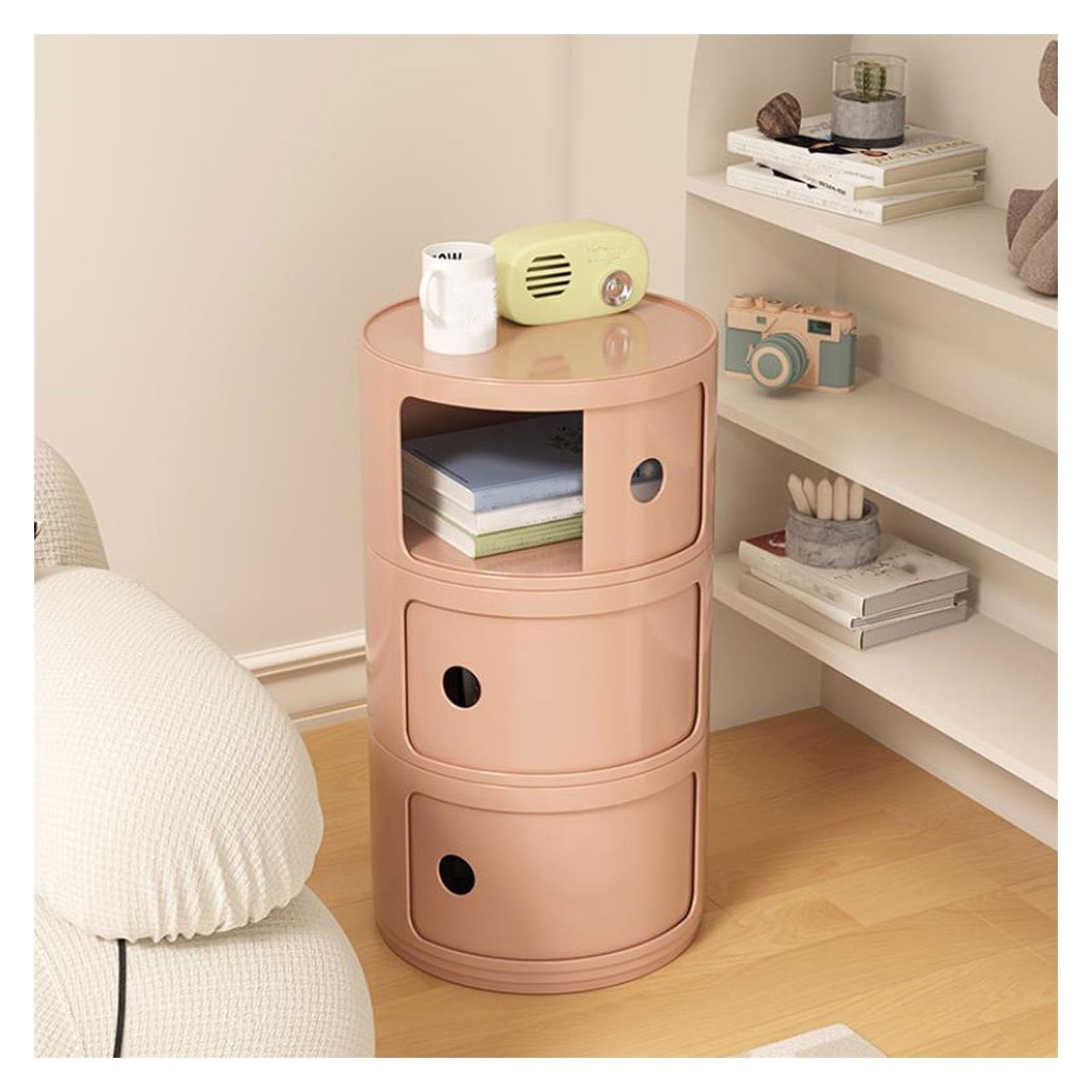 Meuble de rangement pour chambre à coucher rose afin de ranger vos affaires
