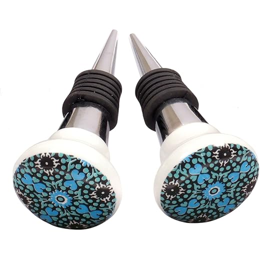 Ceramic Wine Bottle Stopper Pack of 2