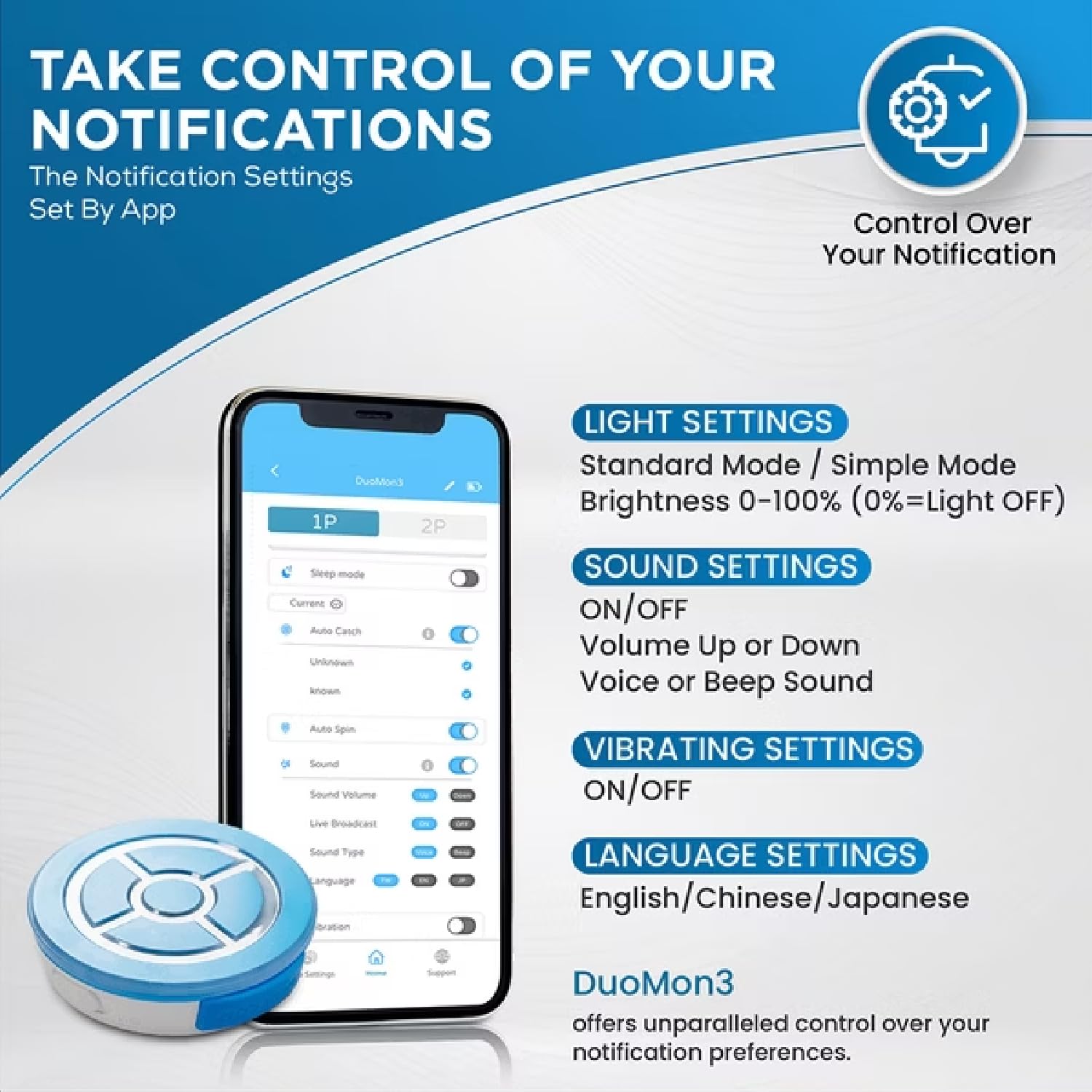MEGACOM DuoMon 3 Versione Pro-Caricamento senza fili, Rotazione Automatica/Cattura Automatica/Dispositivo Bluetooth per Account Doppi per Poké Go, Portata di 20m, Compatibile con iOS 14+/Android 8+